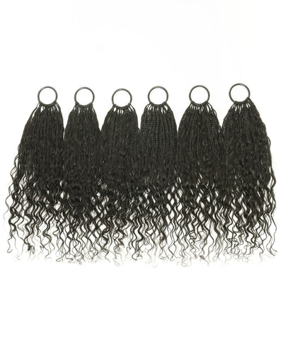Ghost Loop™ Crochet Boho Braids With Human Hair Deep Wave Curls
