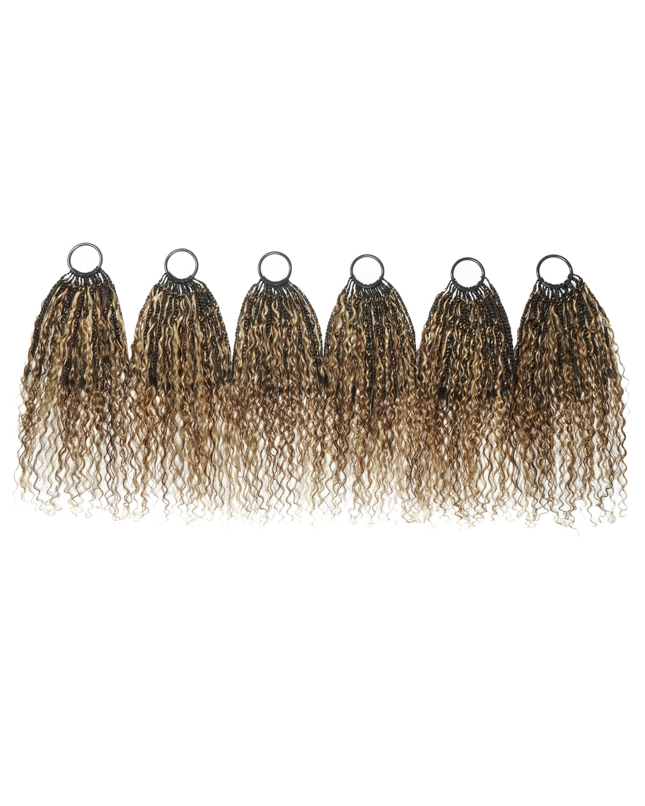 Ghost Loop™ Crochet Boho Braids With Water Wave Human Hair Curls