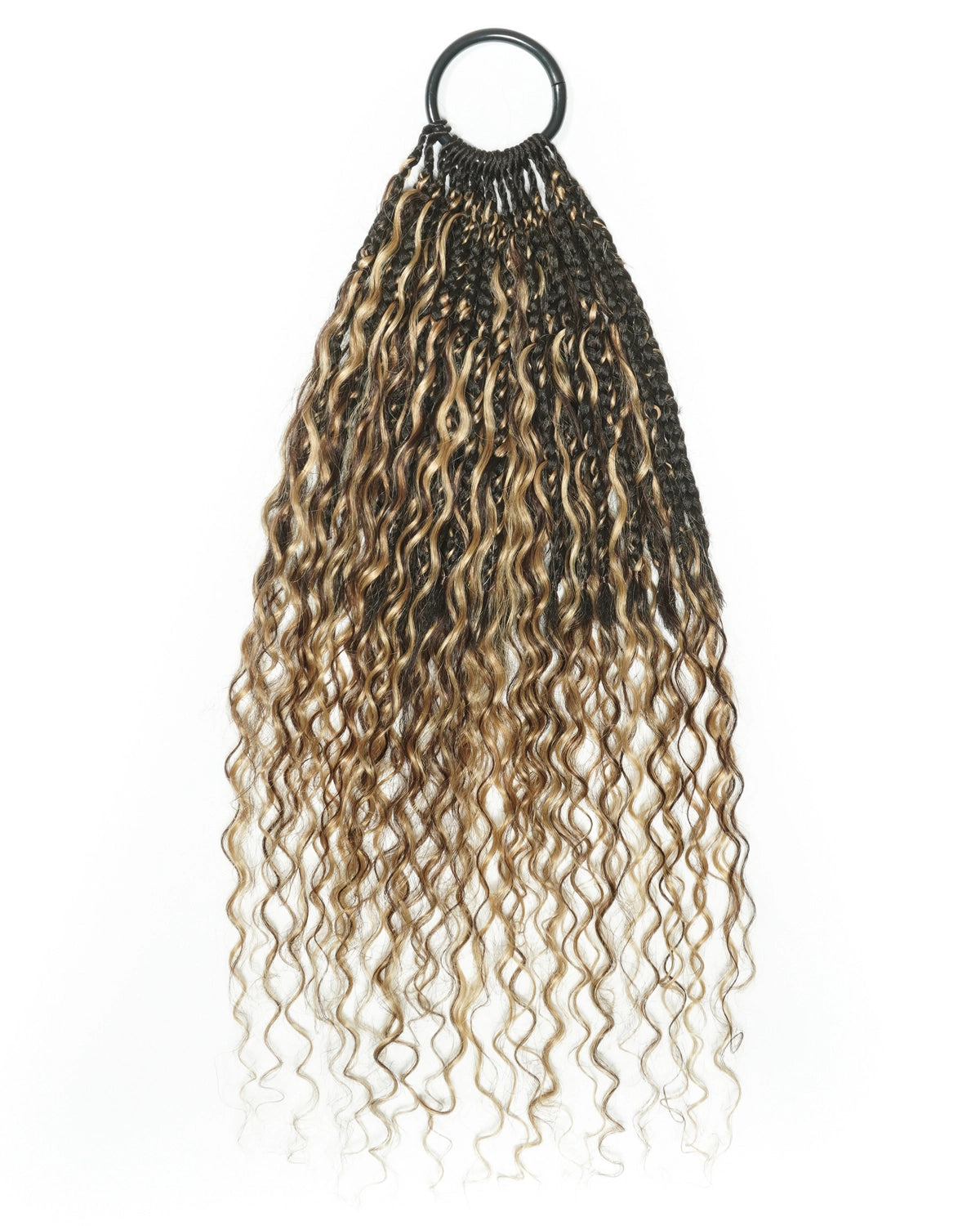 Ghost Loop™ Crochet Boho Braids With Water Wave Human Hair Curls