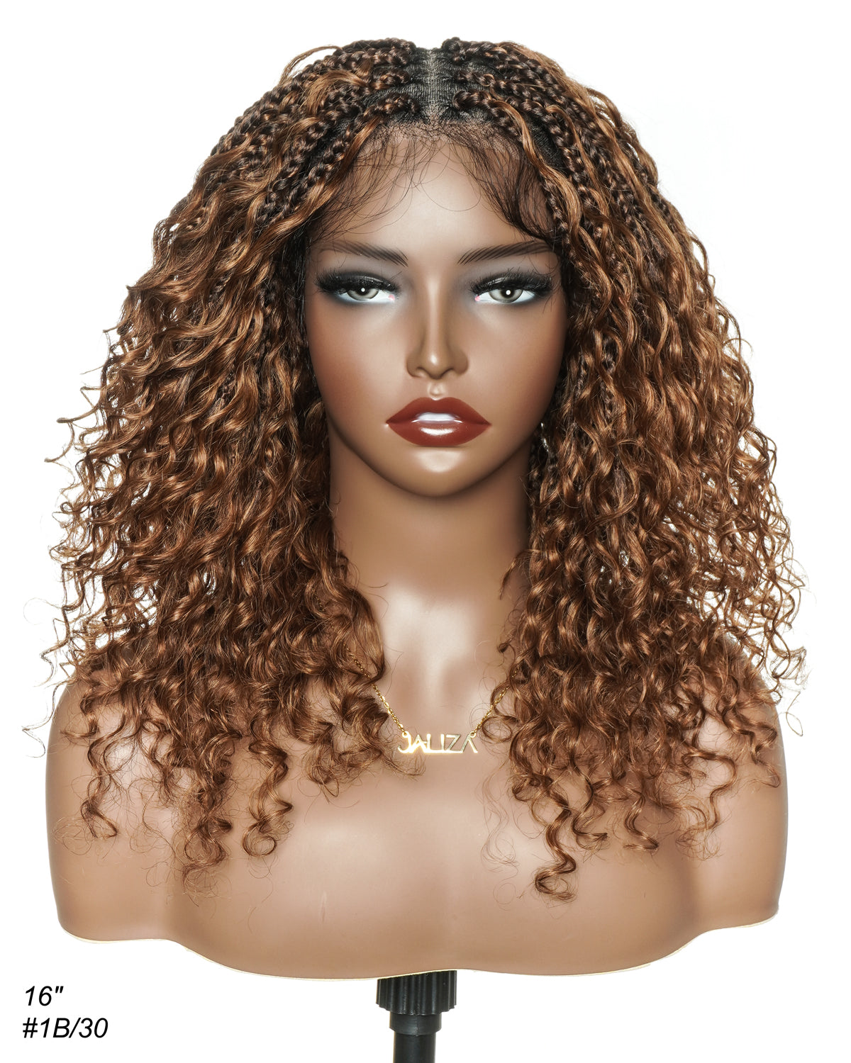 Human Hair Braided Wig Glueless 16" Pre Cut HD Full Elastic Lace Lightweight Ready-To-Go Boho Box Braided Wig