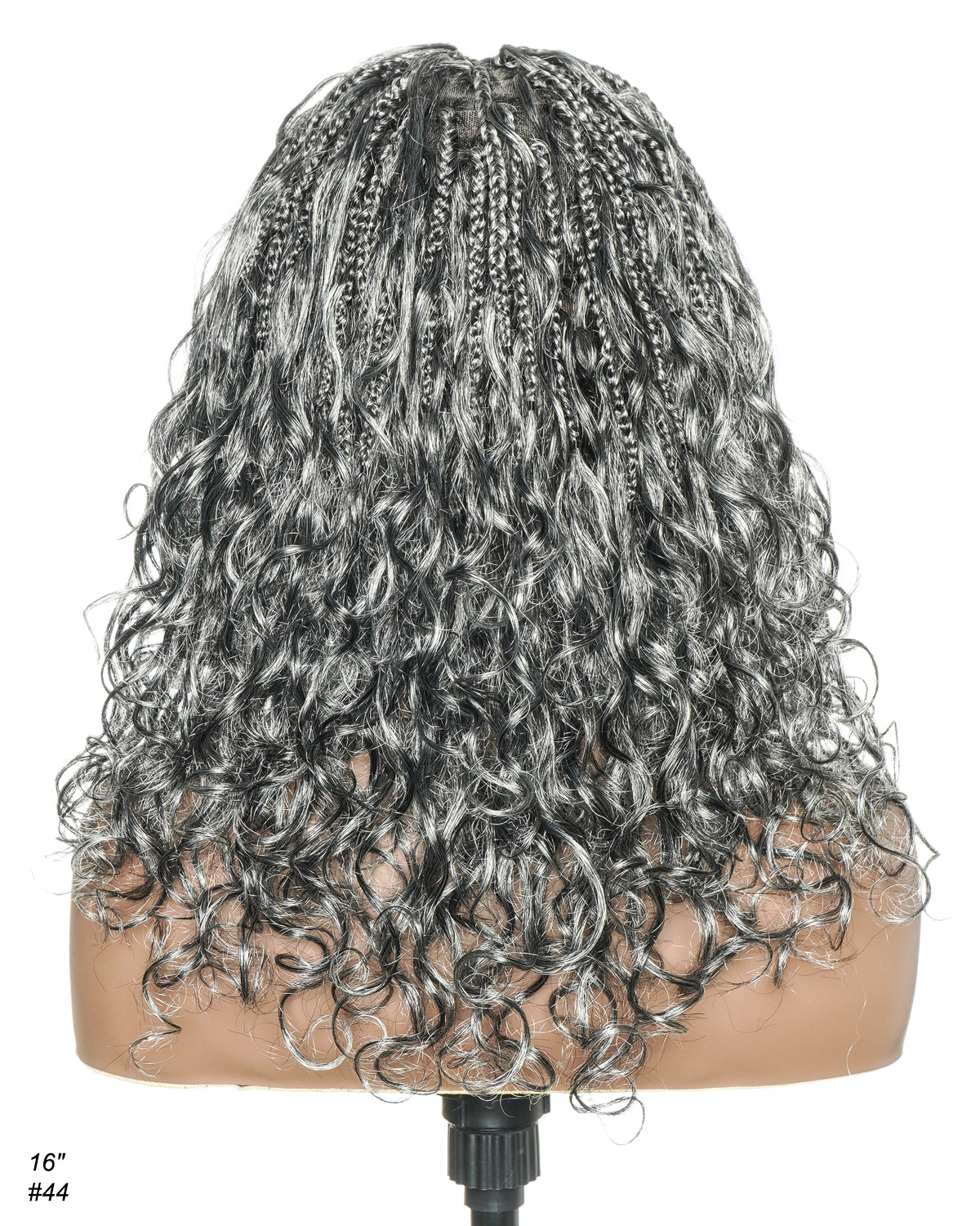 Coco - Glueless Salt & Pepper Boho Box Braided Wig