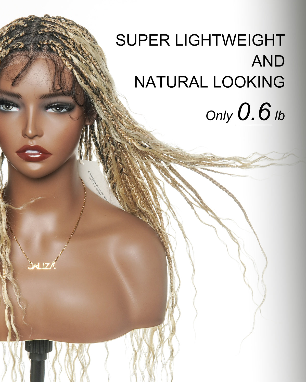 Coco - Glueless Human Hair Braided Wig Pre Cut HD Full Elastic Lace Free Part Ready-To-Go (Lace Not Hand Tied)