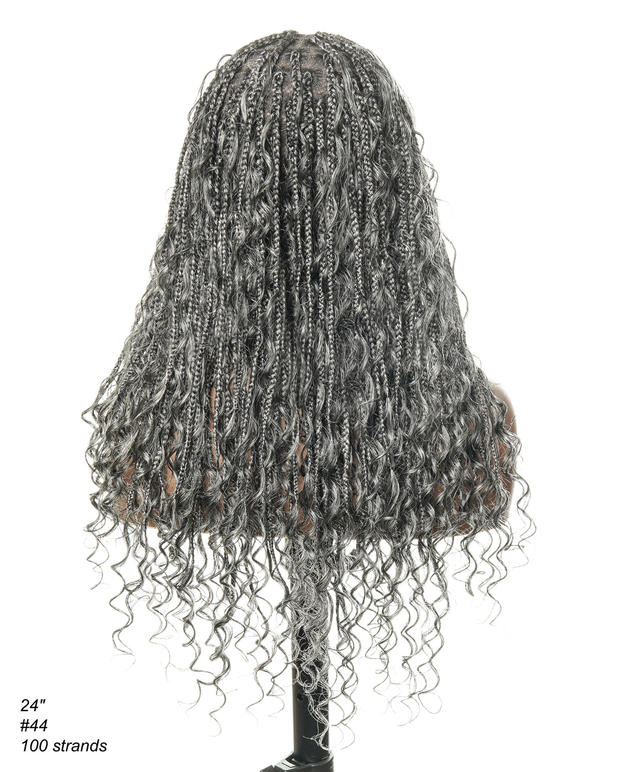 Coco - Glueless Salt & Pepper Boho Box Braided Wig