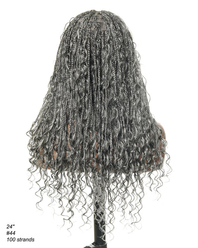 Coco - Glueless Salt & Pepper Boho Box Braided Wig