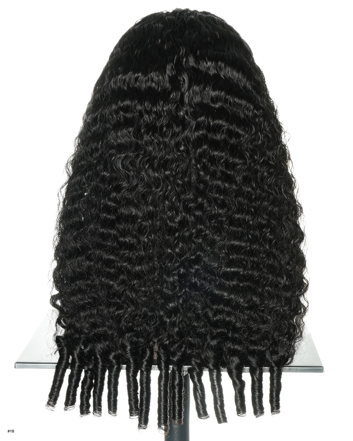 Double Drawn 26" 100% Human Hair Burmese Water Curly Half Wig