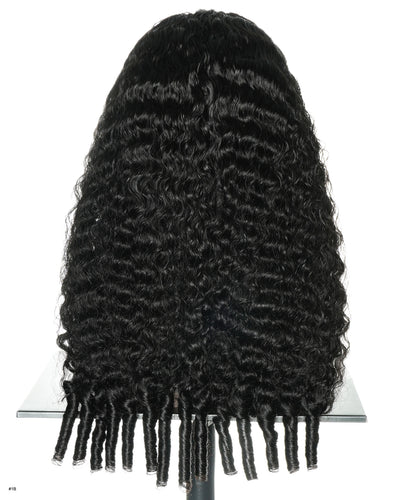 Double Drawn 26" 100% Human Hair Burmese Water Curly Half Wig