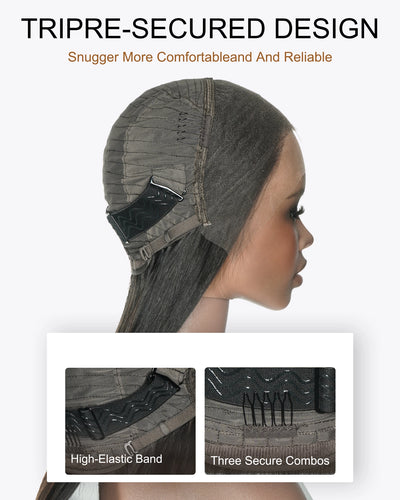 Super Double Drawn Bone Straight 22" 100% Vietnamese Human Hair 13x4 HD Lace Frontal Wig