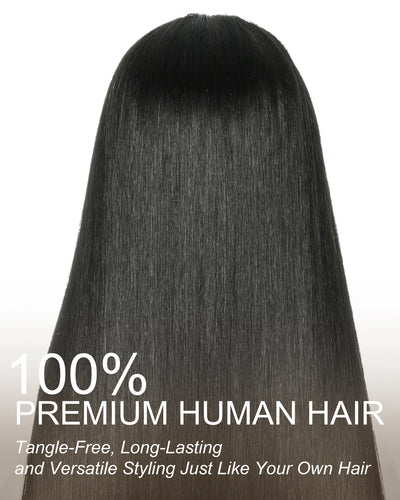 Super Double Drawn Bone Straight 22" 100% Vietnamese Human Hair 13x4 HD Lace Frontal Wig