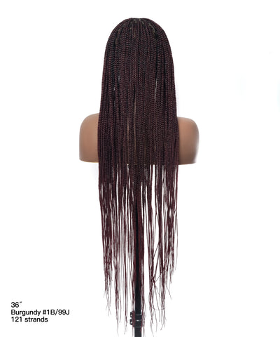 48" Lightweight Knotless HD Full Lace Box Braided Wig