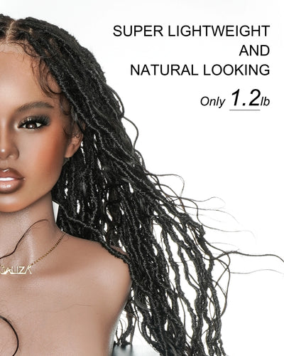 The Ultimate 30" Goddess Aesthetic: Glueless Boho Locs HD Full Lace Wig