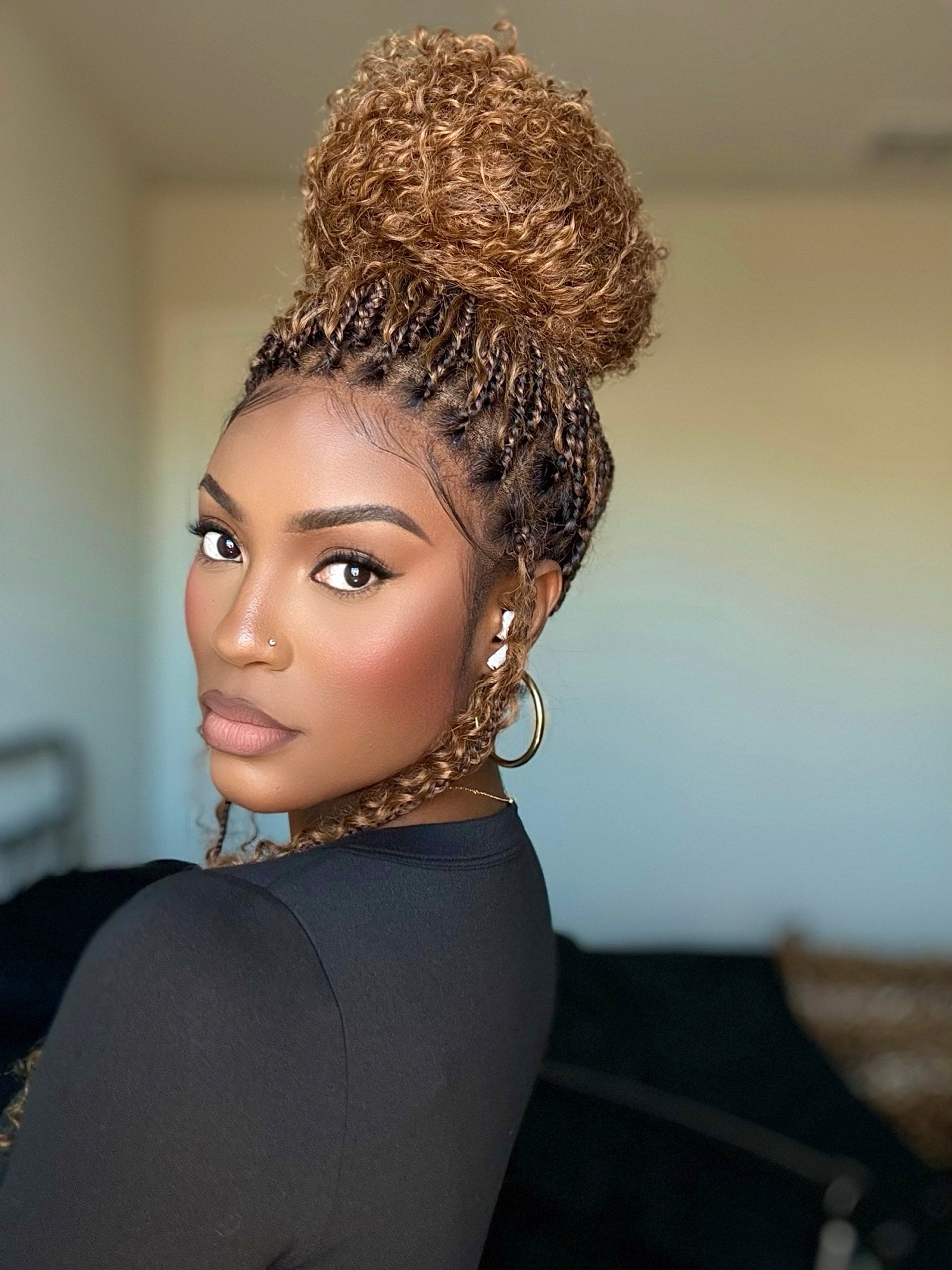 Lulu - Small Head Friendly Glueless Curly Boho Braided Wig (Small Cap Size for Petite Head)