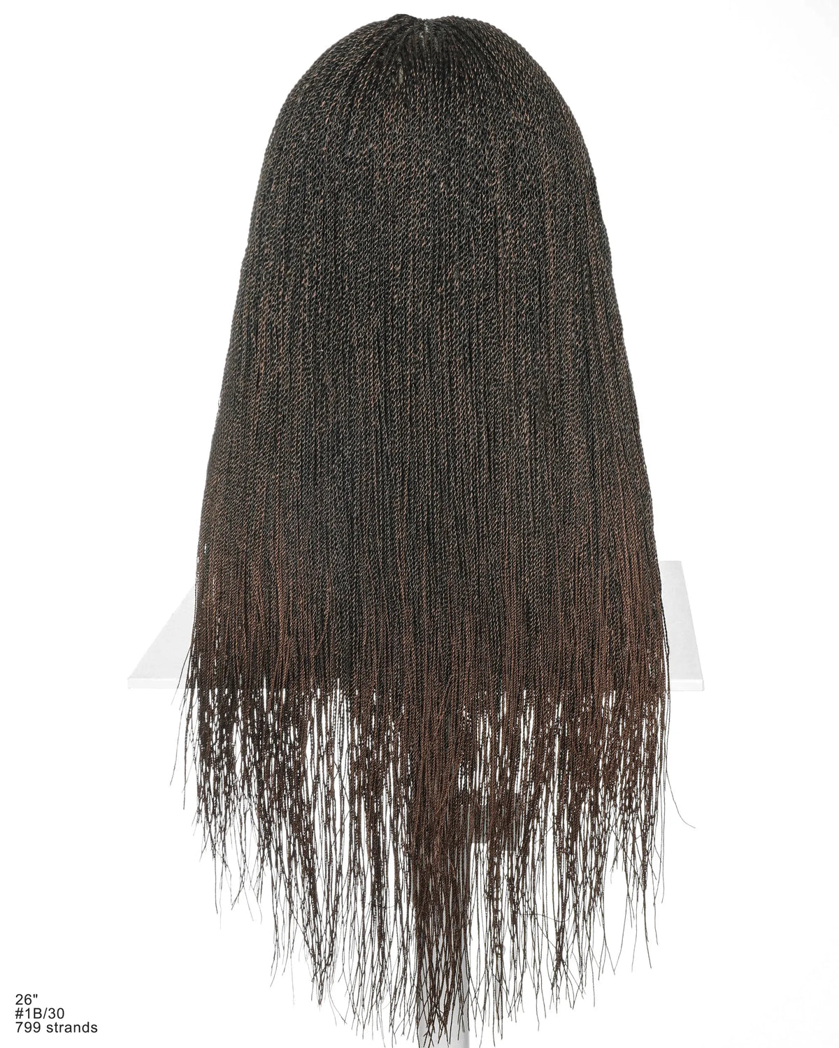 Mica - Micro Senegalese Twist Pre Bleached Swiss HD Full Lace Knotless Braids Wig 799 Strands