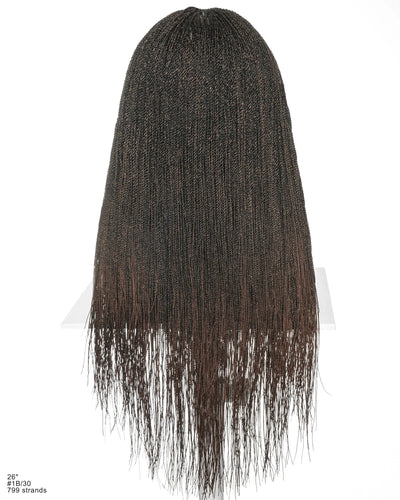 Mica - Micro Senegalese Twist Pre Bleached Swiss HD Full Lace Knotless Braids Wig 799 Strands