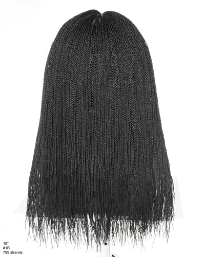 18" Mica Micro Twist Full Lace Braids Wig