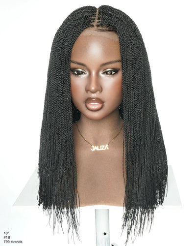 18" Mica Micro Twist Full Lace Braids Wig