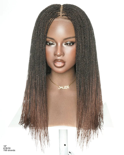 18" Mica Micro Twist Full Lace Braids Wig