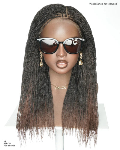 18" Mica Micro Twist Full Lace Braids Wig