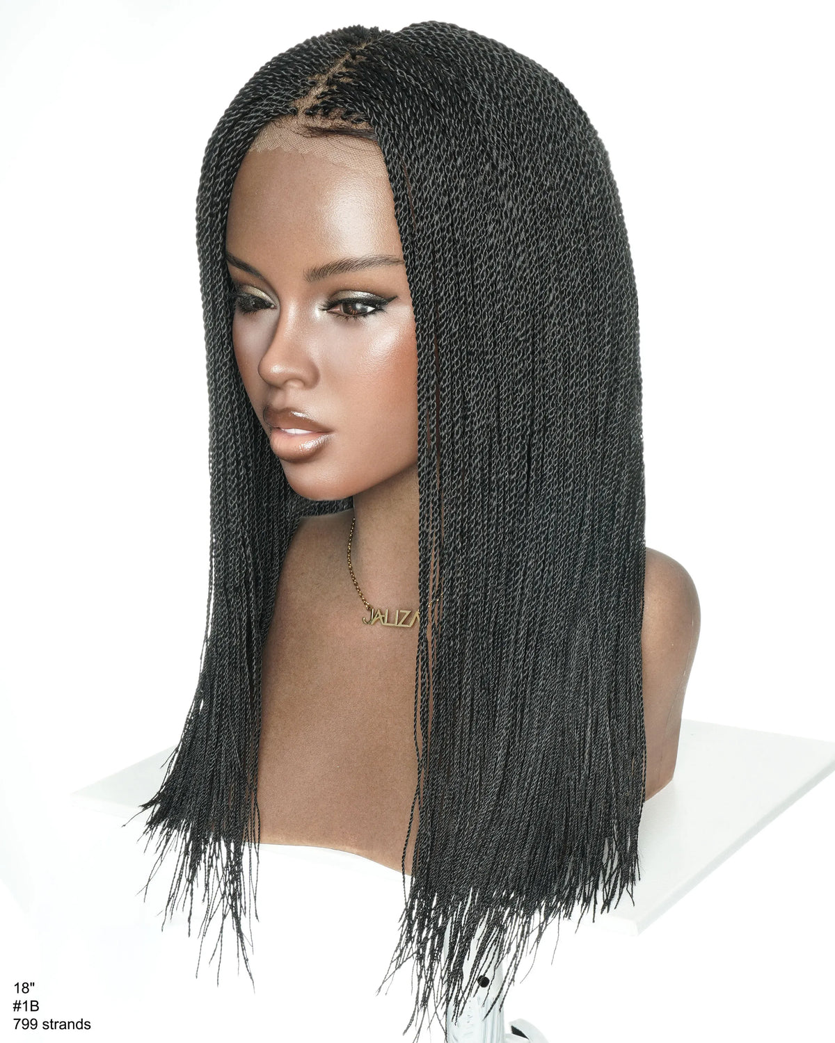 18" Mica Micro Twist Full Lace Braids Wig