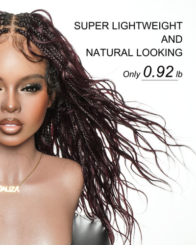 Michelle - Burgundy Bora Bora Boho Box Braided Wig