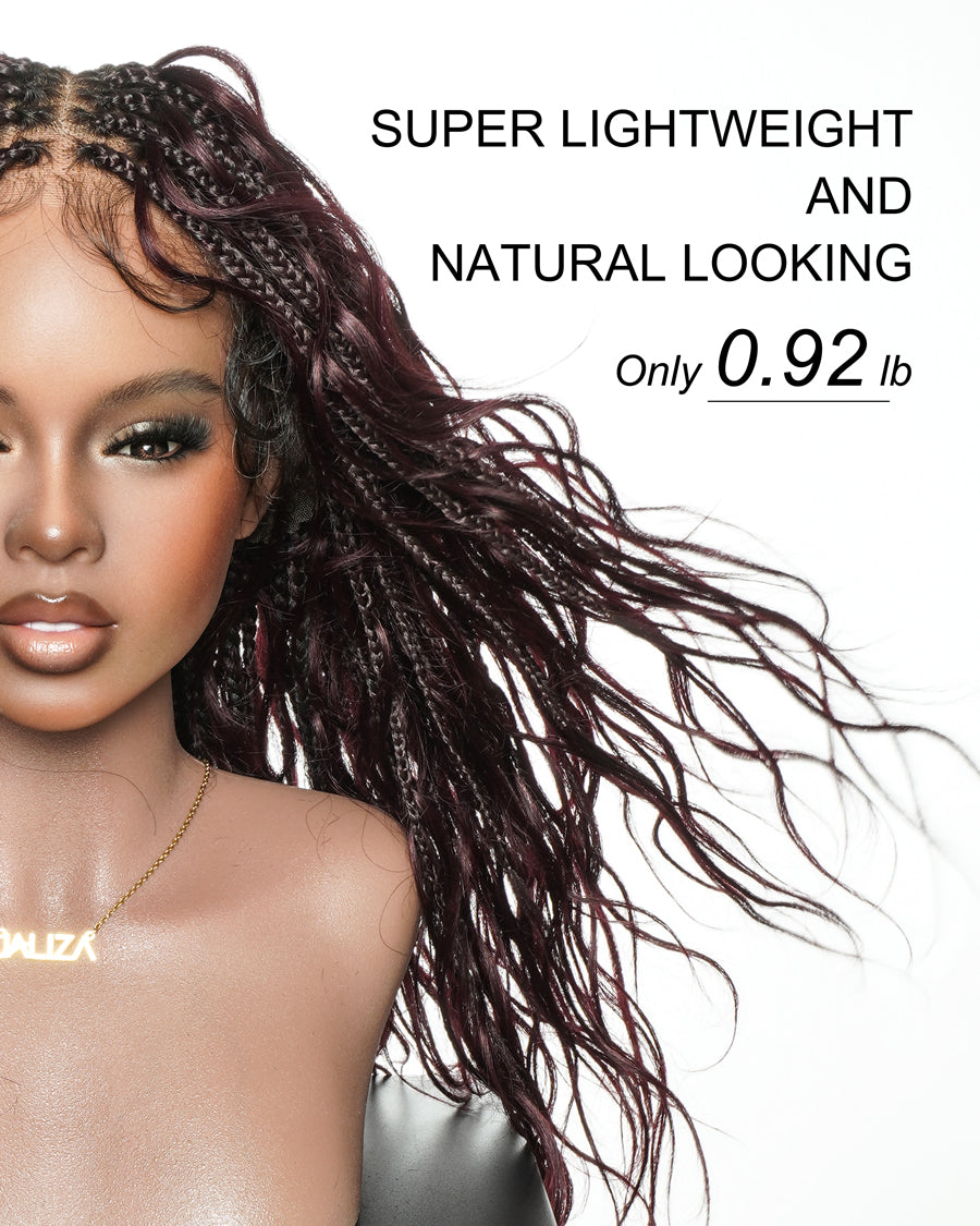 Michelle - Burgundy Bora Bora Boho Box Braided Wig