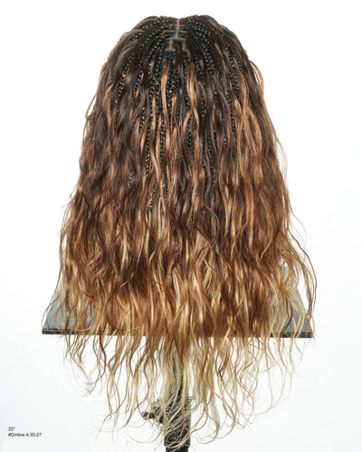 Michelle - 22" Slip-on Ombre 4-30-27 Bora Bora Braided Wig