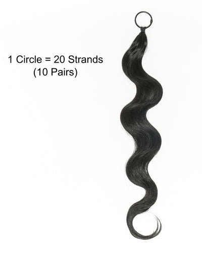 18" 100% Hand-Made Human Hair Feather Crochet Hair For Miracle Knots Hair Extensions