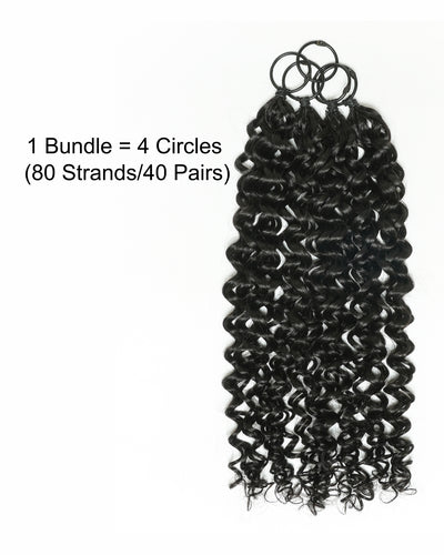18" 100% Hand-Made Human Hair Feather Crochet Hair For Miracle Knots Hair Extensions