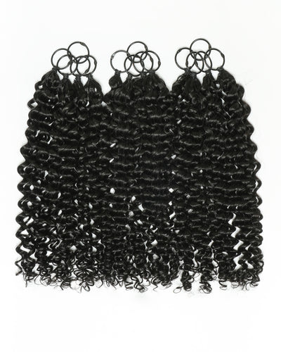 18" 100% Hand-Made Human Hair Feather Crochet Hair For Miracle Knots Hair Extensions