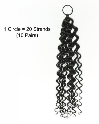 18" 100% Hand-Made Human Hair Feather Crochet Hair For Miracle Knots Hair Extensions
