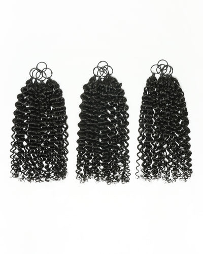 18" 100% Hand-Made Human Hair Feather Crochet Hair For Miracle Knots Hair Extensions