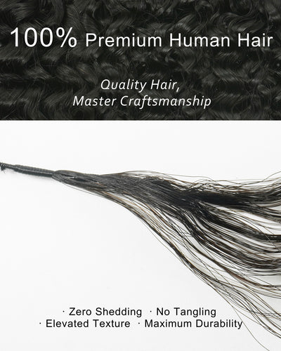 PrimeFlow™ Human Hair Kinky Straight Crochet Hair For Miracle Knots Boho Braids