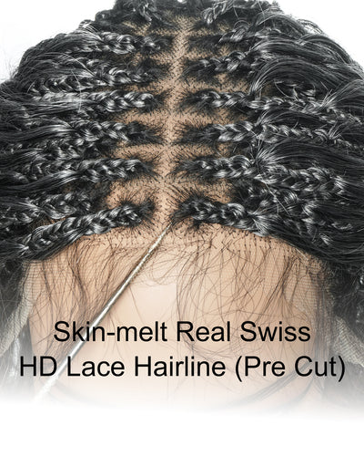 Essential Choice - Small Head Exclusive Boho Braided Wig (Small Cap Size for Petite Head)