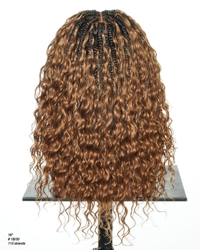 Vivi 16" - JALIZA Slip-On™ Glueless Swiss HD Full Lace Lightweight Version Human Hair Boho Box Braided Wig With C Cap Design And Stretchable Lace