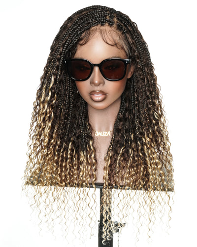 22" Slip-on™ Ombre 4-27 Water Wave Bora Bora Braided Wig
