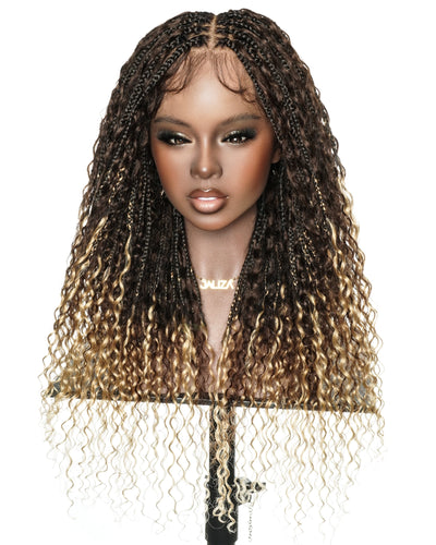 22" Slip-on™ Ombre 4-27 Water Wave Bora Bora Braided Wig