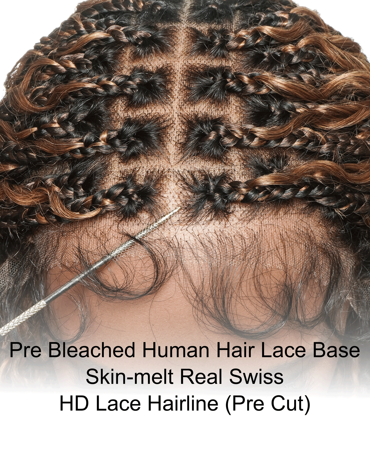 22 Inch Pre Bleached Water Wave Boho Box Braided Wig