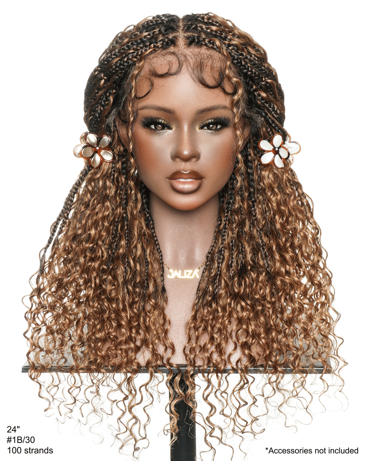 22 Inch Pre Bleached Water Wave Boho Box Braided Wig